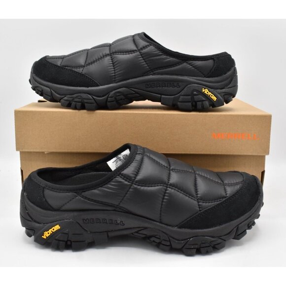 Merrell Women 8.5 MOAB 2 Slide Quilted SE Slip On Black Vibram Sole Shoes Mules - Picture 6 of 13